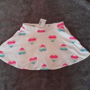 Girls size 2T rainbow heart skort.
